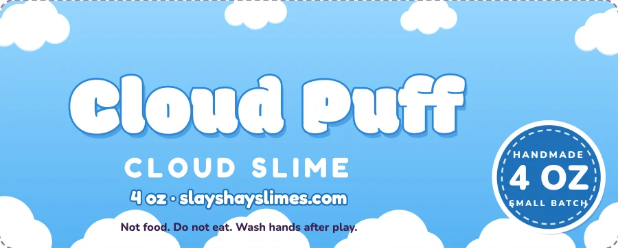 Cloud Puff jar label